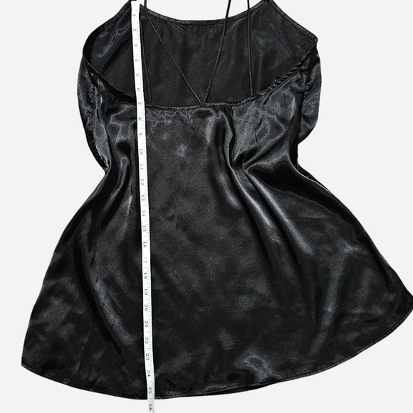 Urban Outfitters Black Satin Slip Dress - Picture 8 of 8